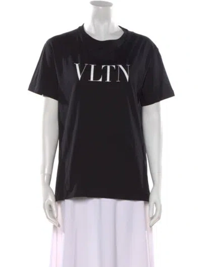 Pre-owned Valentino Graphic Print Crew Neck T-shirt W/ Tags In Black