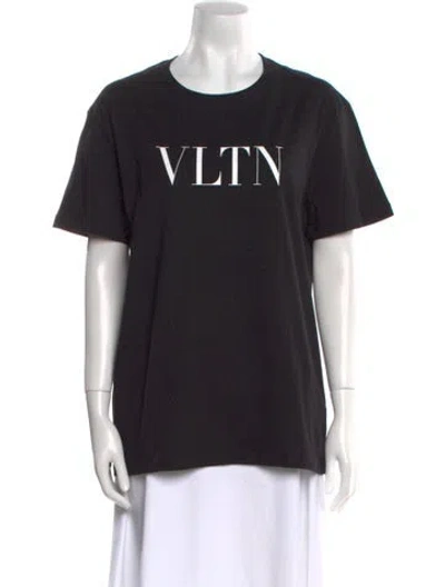Pre-owned Valentino Graphic Print Crew Neck T-shirt W/ Tags In Black