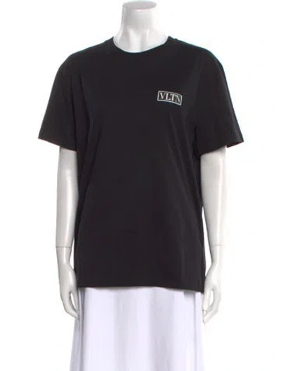 Pre-owned Valentino Graphic Print Crew Neck T-shirt W/ Tags In Black