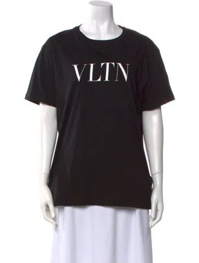 Pre-owned Valentino Graphic Print Crew Neck T-shirt W/ Tags In Black