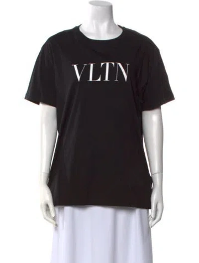 Pre-owned Valentino Graphic Print Crew Neck T-shirt W/ Tags In Black