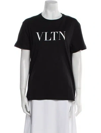 Pre-owned Valentino Graphic Print Crew Neck T-shirt W/ Tags In Black