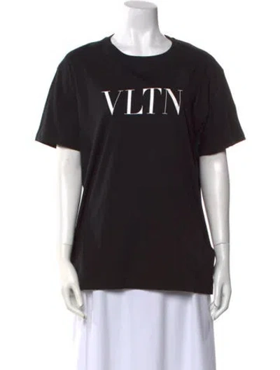 Pre-owned Valentino Graphic Print Crew Neck T-shirt W/ Tags In Black