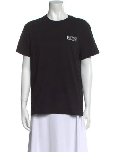 Pre-owned Valentino Graphic Print Crew Neck T-shirt W/ Tags In Black
