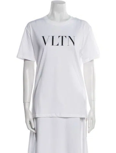 Pre-owned Valentino Graphic Print Crew Neck T-shirt W/ Tags In White