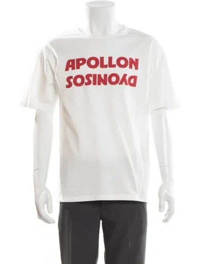 Pre-owned Valentino Graphic Print Crew Neck T-shirt W/ Tags In White