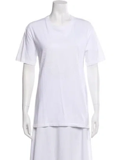 Pre-owned Valentino Graphic Print Crew Neck T-shirt In White