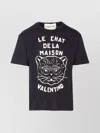 Valentino Garavani T-shirt With Le Chat De La Maison Print In Black