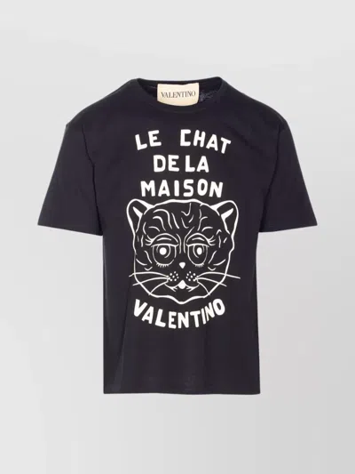 VALENTINO GRAPHIC PRINT CREWNECK T-SHIRT SHORT SLEEVES