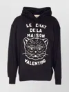 Valentino Garavani Sweatshirt With Le Chat De La Maison Patch In Black
