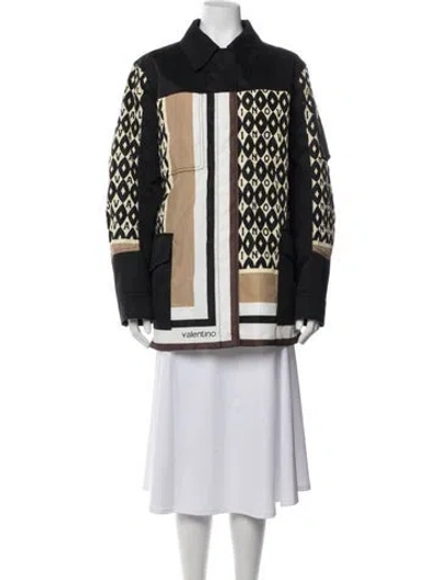 Pre-owned Valentino Graphic Print Jacket In Black