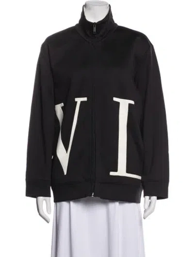 Pre-owned Valentino Graphic Print Jacket In Black