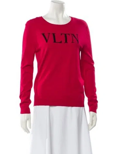Pre-owned Valentino Graphic Print Scoop Neck T-shirt W/ Tags In Red