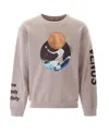 Valentino Graphic Print Sweatshirt In Nude
