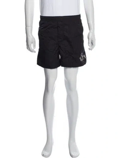 Pre-owned Valentino Graphic Print Swim Trunks In Blue