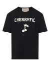 Valentino Crew Neck Graphic Print Short Sleeves T-shirt In Black