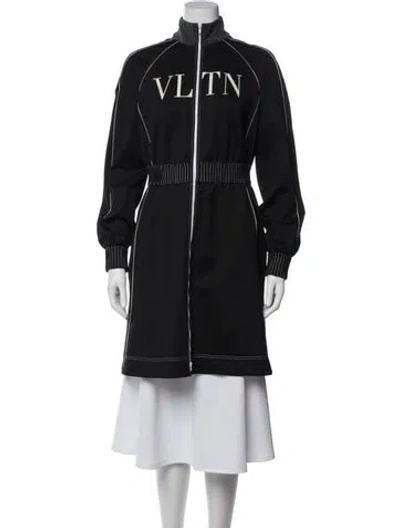 Pre-owned Valentino Graphic Print Trench Coat In Multi