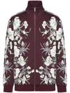 Valentino Graphic-print Zip-fastening Jacket In Red