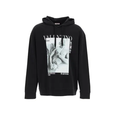 Valentino Graphic Printed Sweatshirt Men In Black