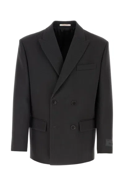 VALENTINO GRAPHITE WOOL BLAZER