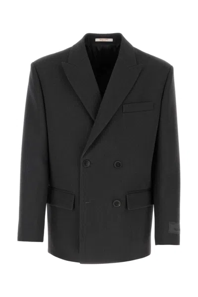 VALENTINO GRAPHITE WOOL BLAZER