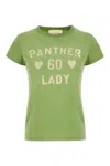 Valentino Playful Printed Cotton T-shirt With Bold Lettering In Green