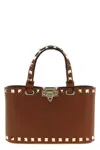 Valentino Gravani Rockstud Handbag In Brown