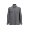 Valentino Gray Polyester Coat In Gray