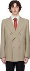 Valentino Gray Wool Gabardine Regular Fit Blazer