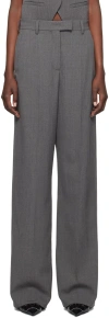 Valentino Gray Wool Trousers In 153 Grigio Medio Mel