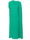 VALENTINO GREEN CADY COUTURE SILK DRESS