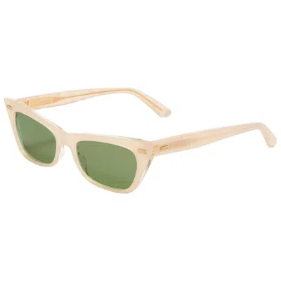 Valentino Green Cat Eye Ladies Sunglasses Vls-176 A 51 In Neutral