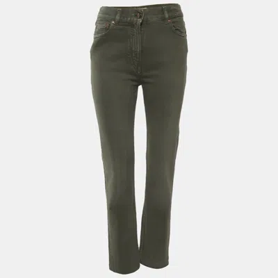 Pre-owned Valentino Green Denim Straight Fit Jeans S/waist 26"