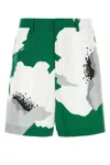 Valentino Garavani Printed Cotton Bermuda Shorts In Multicolor