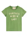 Valentino Playful Printed Cotton T-shirt With Bold Lettering In Green