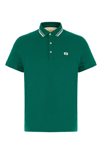 VALENTINO GREEN PIQUET POLO SHIRT
