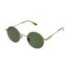 Valentino Green Rectangular Unisex Sunglasses Vls-173 B 48 In Brown