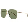 Valentino Green Square Unisex Sunglasses Vls-171 A 61