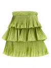 Valentino Green Taffet Skirt In Green