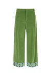 Valentino Garavani Velvet Trousers With Jacquard Hem