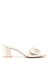 Valentino Garavani Vlogo Cut-out Leather Mules