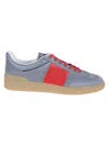 Valentino Garavani Men Upvillage Low Top Sneaker In Split Leather And Calfskin Nappa Leather In Grey