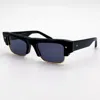 Valentino Grey Rectangular Unisex Sunglasses Vls-164 A 52 In Black