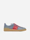 Valentino Garavani Men Upvillage Low Top Sneaker In Split Leather And Calfskin Nappa Leather