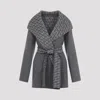 Valentino Reversible Toile Iconographe Coat In Grey