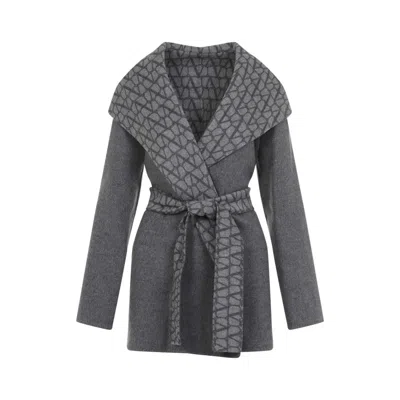 VALENTINO VALENTINO GREY WOOL COAT