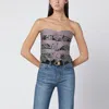 Valentino Mauve Chiffon Silk Top In Gray