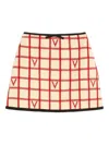 Valentino Grid-patterned Mini Skirt