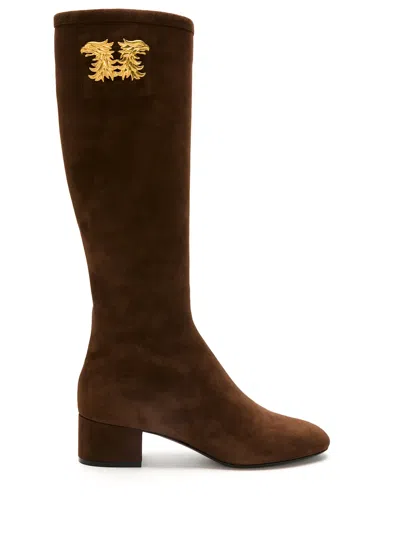 Valentino Garavani Grifoni 45mm Suede Boots