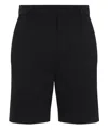 Valentino Logo Plaque Bermuda Shorts In Black